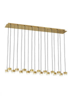 Gable Chandelier, 18-Light, LED, Natural Brass, 44.5"L (700TRSPGBL18TNB-LED930277 70PGDK4)