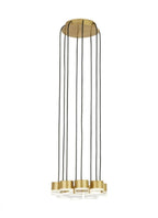 Gable Light Chandelier, 8-Light, LED, Natural Brass, 10.4"L (700TRSPGBL8RNB-LED930 70PGDKF)
