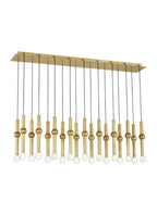 Guyed Ceiling Chandelier, 18-Light, LED, Natural Brass, 44.2"L (700TRSPGYD18TNB-LED930120 70PGDKJ)