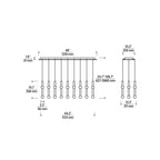 Guyed Ceiling Chandelier, 18-Light, LED, Natural Brass, 44.2"L (700TRSPGYD18TNB-LED930120 70PGDKJ)