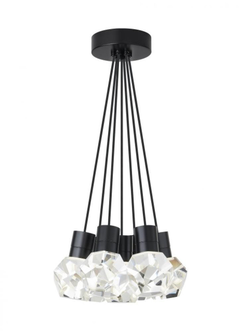 Kira Chandelier, 7-Light, LED, Black, 15"W (700TDKIRAP7BB-LED922 70PGLF3)