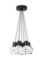 Kira Chandelier, 7-Light, LED, Black, 15"W (700TDKIRAP7IB-LED922 70PGLFD)