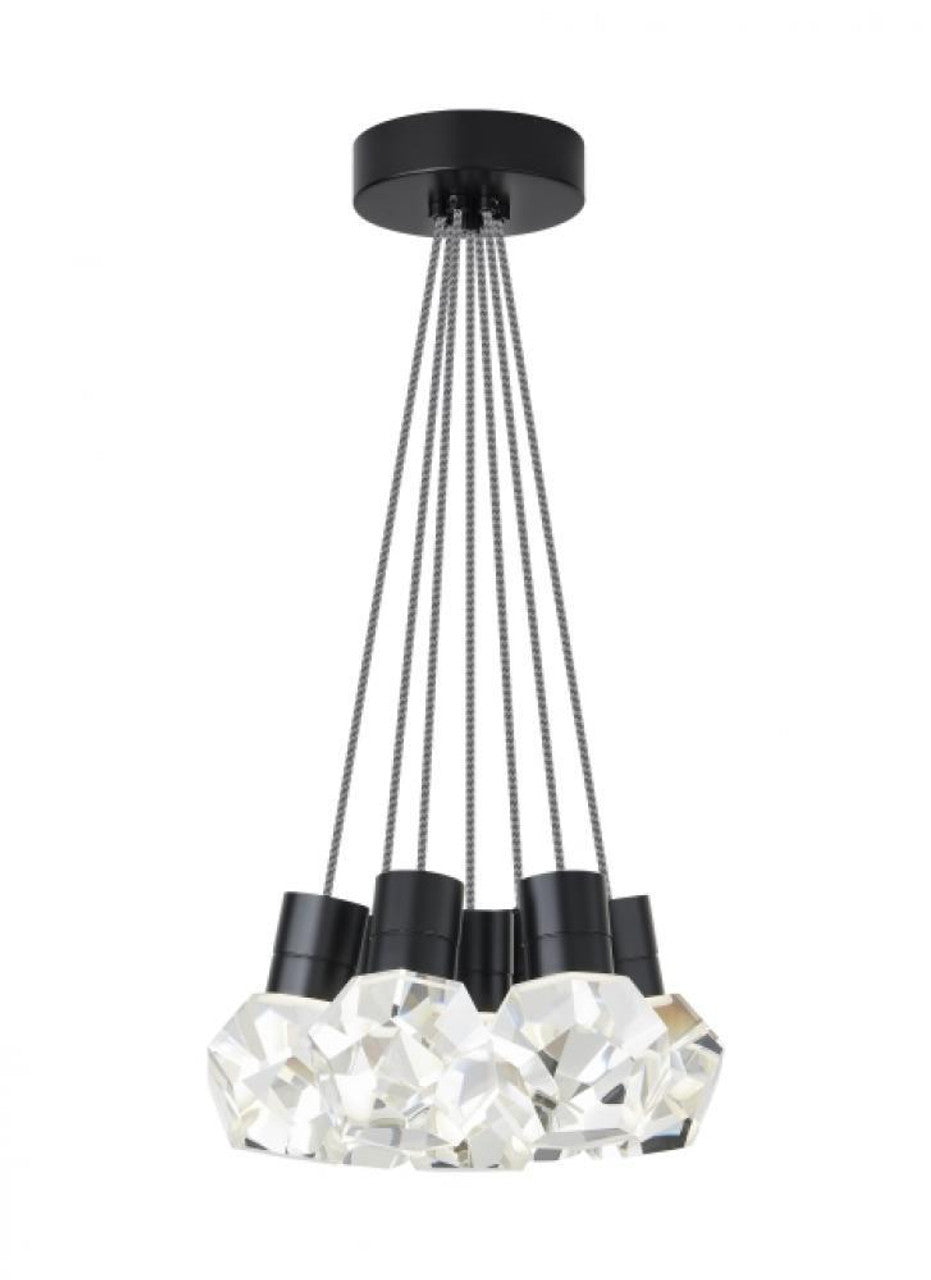 Kira Chandelier, 7-Light, LED, Black, 15"W (700TDKIRAP7IB-LED922 70PGLFD)