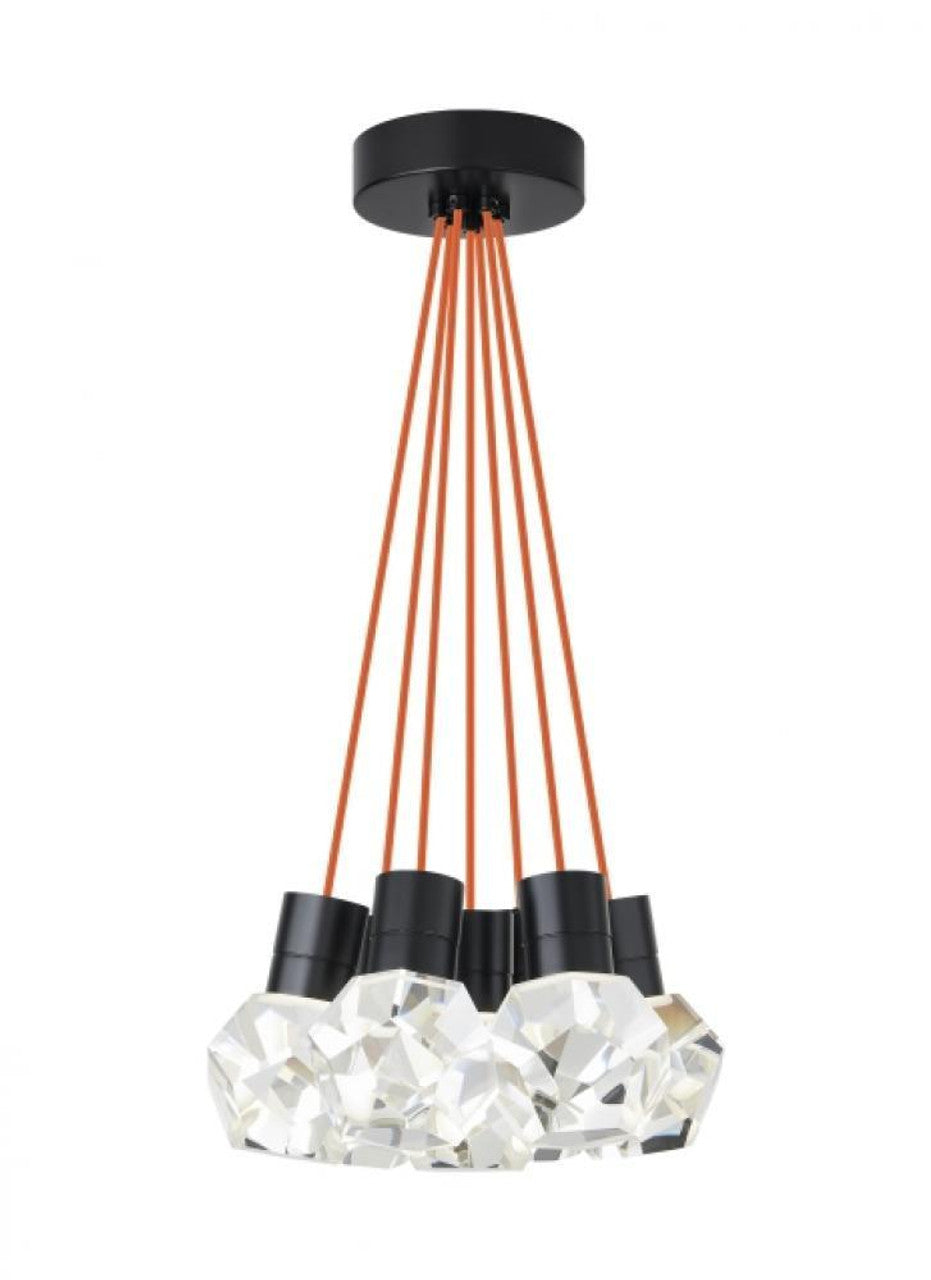 Kira Chandelier, 7-Light, LED, Black, 15"W (700TDKIRAP7OB-LED930 70PKD7A)