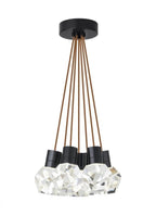 Kira Chandelier, 7-Light, LED, Black, 15"W (700TDKIRAP7PB-LED922 70PKD7K)