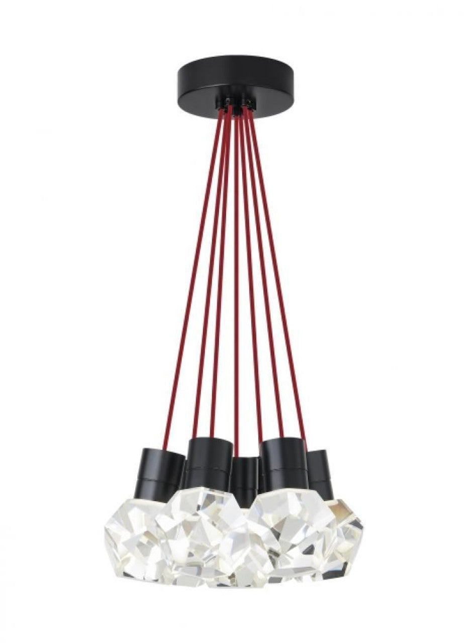 Kira Chandelier, 7-Light, LED, Black, 15"W (700TDKIRAP7RB-LED930 70PKD7W)
