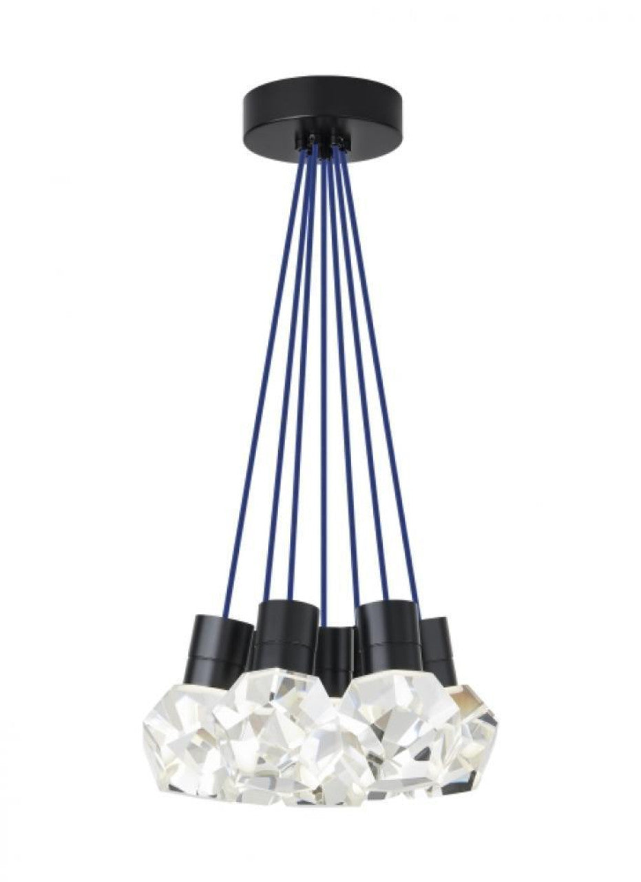 Kira Chandelier, 7-Light, LED, Black, 15"W (700TDKIRAP7UB-LED930 70PKD85)