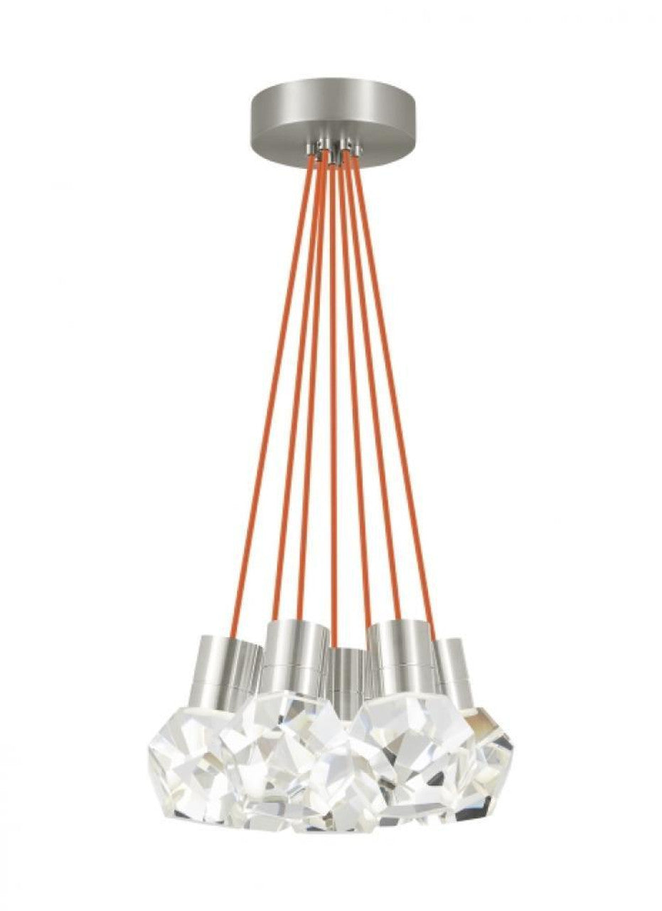 Kira Chandelier, 7-Light, LED, Satin Nickel, 15"W (700TDKIRAP7OS-LED922 70PKD7G)