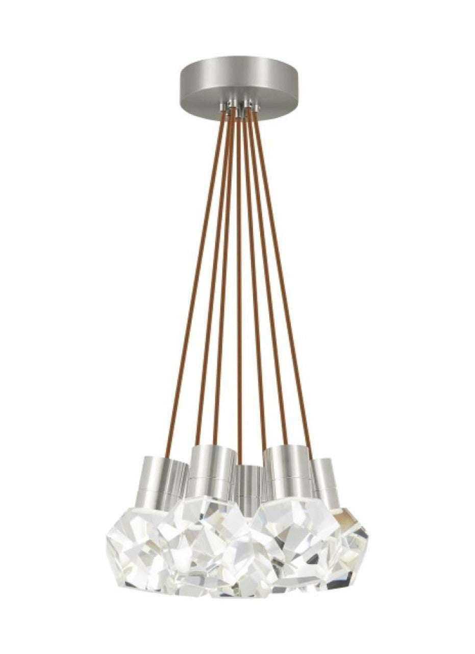 Kira Chandelier, 7-Light, LED, Satin Nickel, 15"W (700TDKIRAP7PS-LED930 70PKD7T)