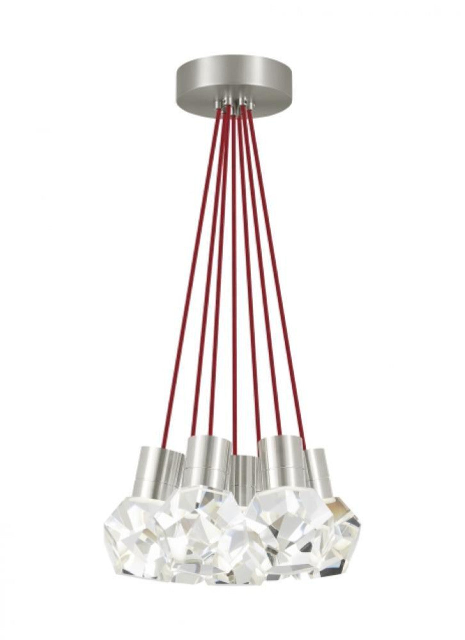 Kira Chandelier, 7-Light, LED, Satin Nickel, 15"W (700TDKIRAP7RS-LED930 70PKD82)