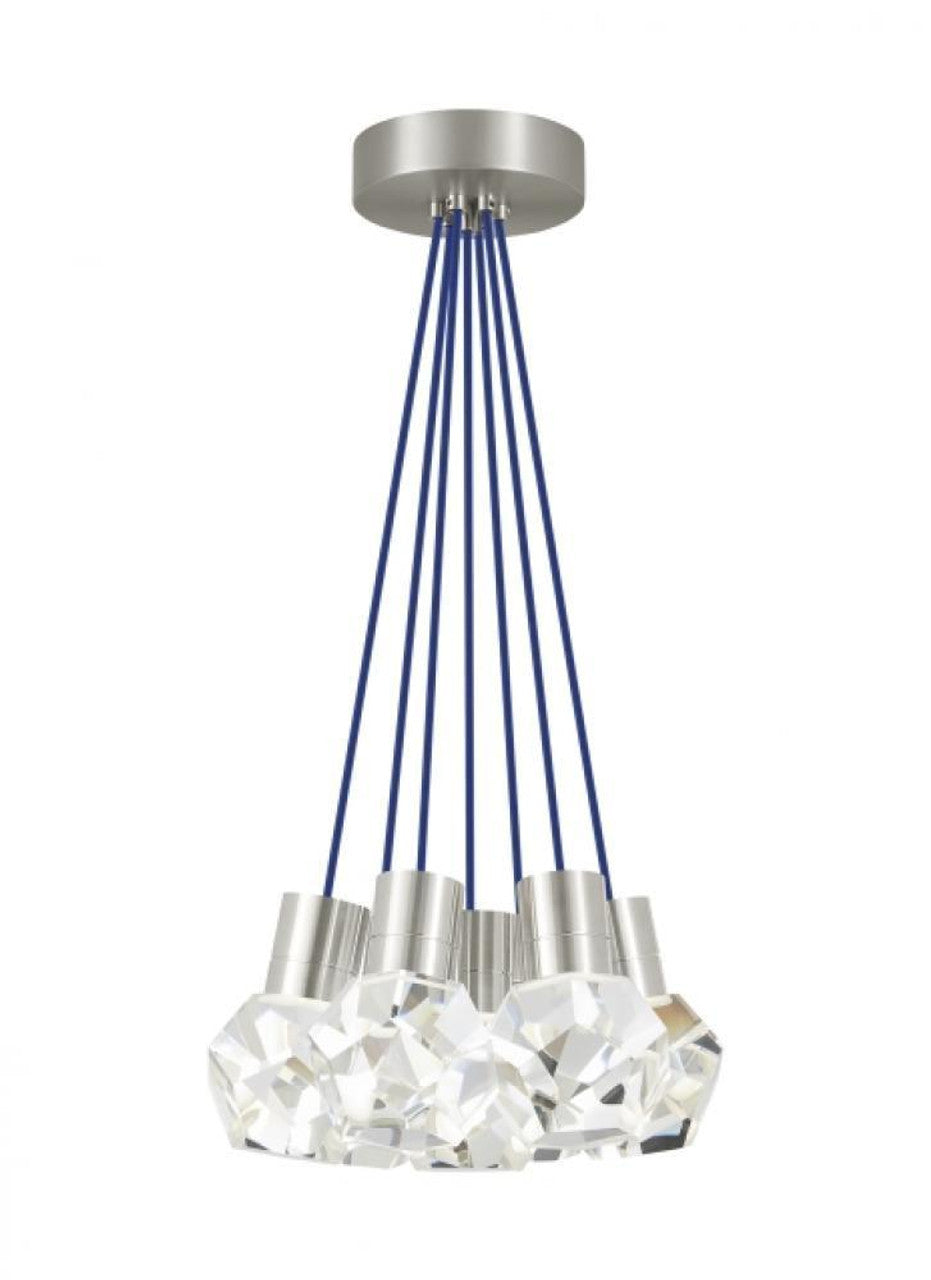 Kira Chandelier, 7-Light, LED, Satin Nickel, 15"W (700TDKIRAP7US-LED930 70PKD8C)
