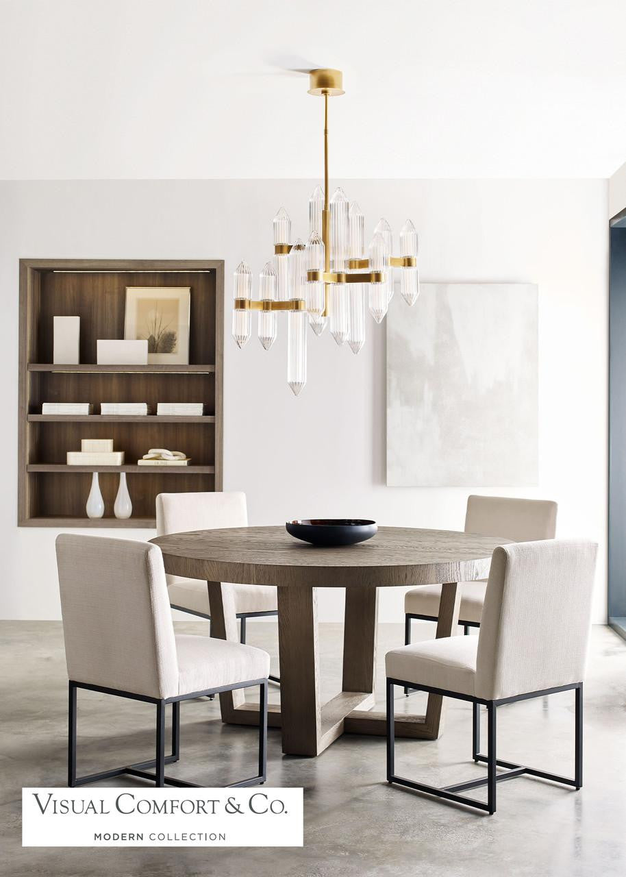 Langston Large Chandelier, 12-Light, LED, Plated Brass, 46.6"L (700LGSN46BR-LED927 70PGJEG)