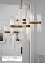 Guyed Ceiling Chandelier, 6-Light, LED, Nightshade Black, 14.1"H (700TRSPGYD6RB-LED930 70PGDKT)