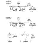 Collier Chandelier, LED, Polished Nickel, 93.1"H (700CLR84N-LED930S 70PGJEF)