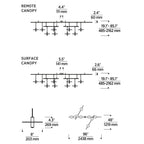 Mini Ponte Chandelier, 9-Light, LED, Natural Brass, 96"L (700PNT9NB-LED930R 70PGJEP)