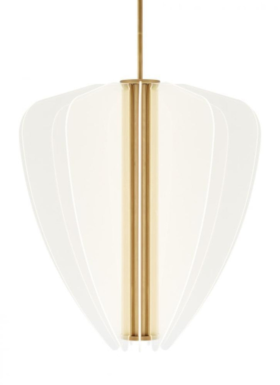 Nyra Chandelier, 1-Light, LED, Plated Brass, 31.8"H (700NYR30BR-LED930 70PDEUJ)