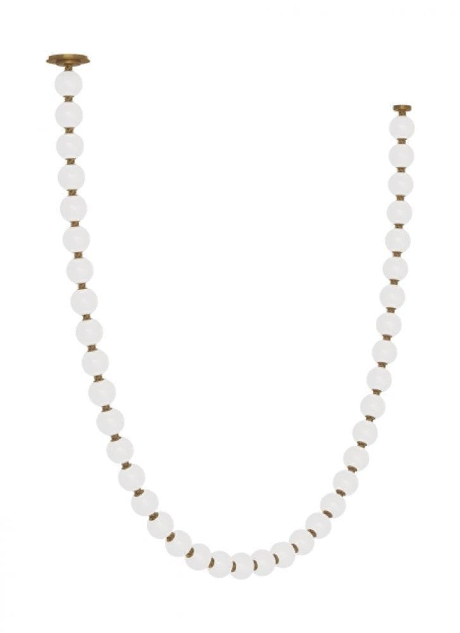 Perle Chandelier, LED, Natural Brass, 115.1"H (SLCH22330NBR 70PKH57)