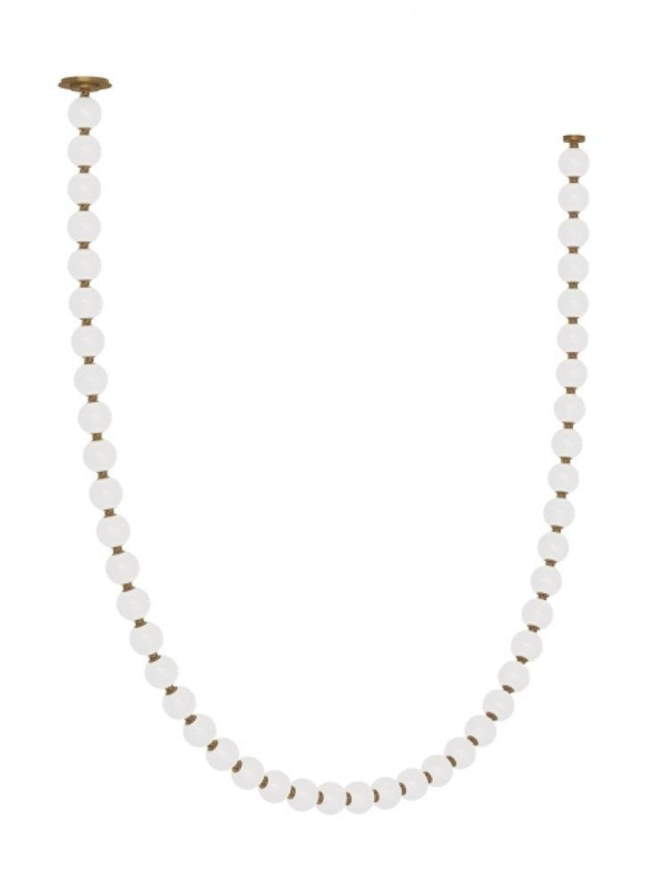 Perle Chandelier, LED, Natural Brass, 143.9"H (SLCH22430NBS 70PKH5N)