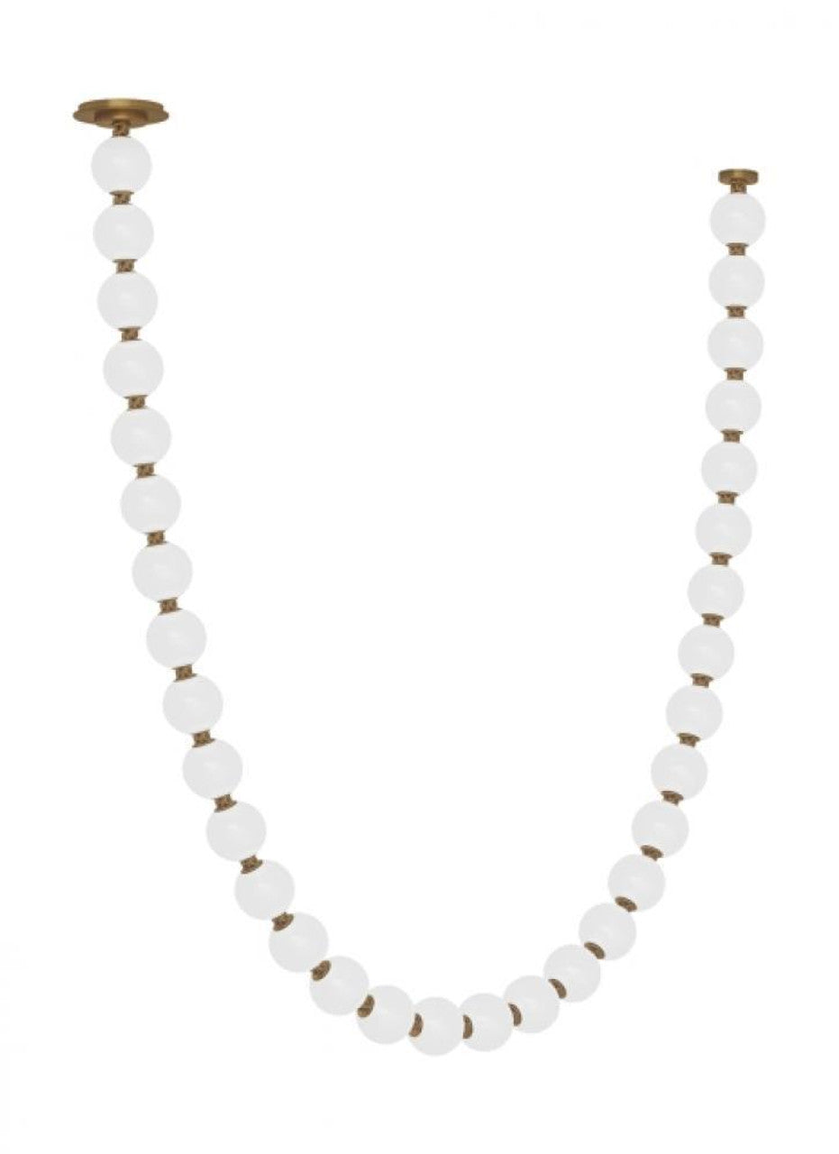 The Perle Ceiling Chandelier, 1-Light, LED, Natural Brass, 93.1"H (SLCH23330NBR-277 70PKJ44)