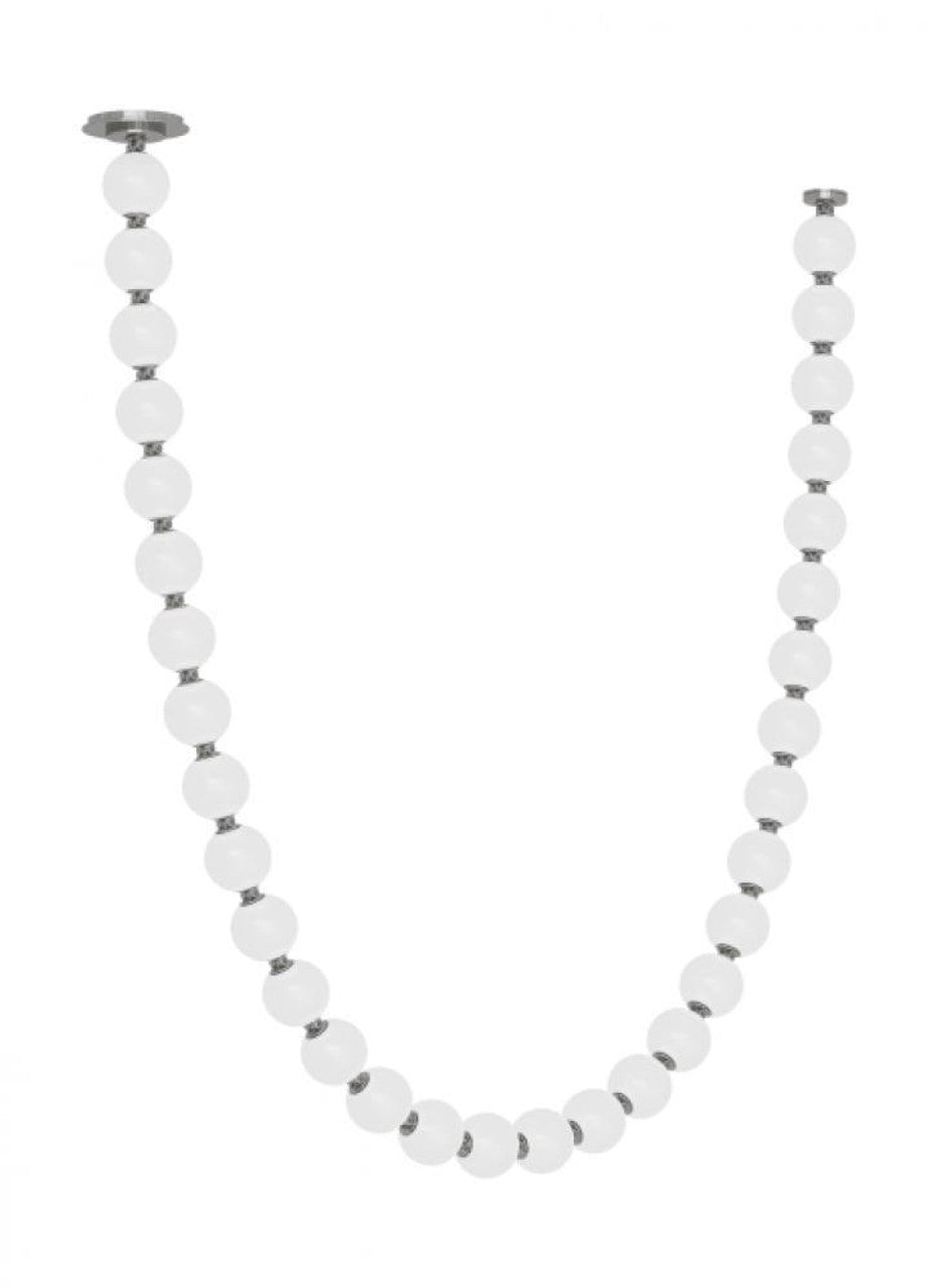 Perle Chandelier, LED, Polished Nickel, 93.1"H (SLCH23327NS 70PKJ42)