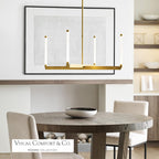 Phobos Medium Chandelier, 4-Light, LED, Natural Brass, 24"W (700PHB24NB-LED927 70PGAN3)