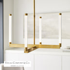 Phobos Medium Chandelier, 4-Light, LED, Natural Brass, 24"W (700PHB24NB-LED927 70PGAN3)