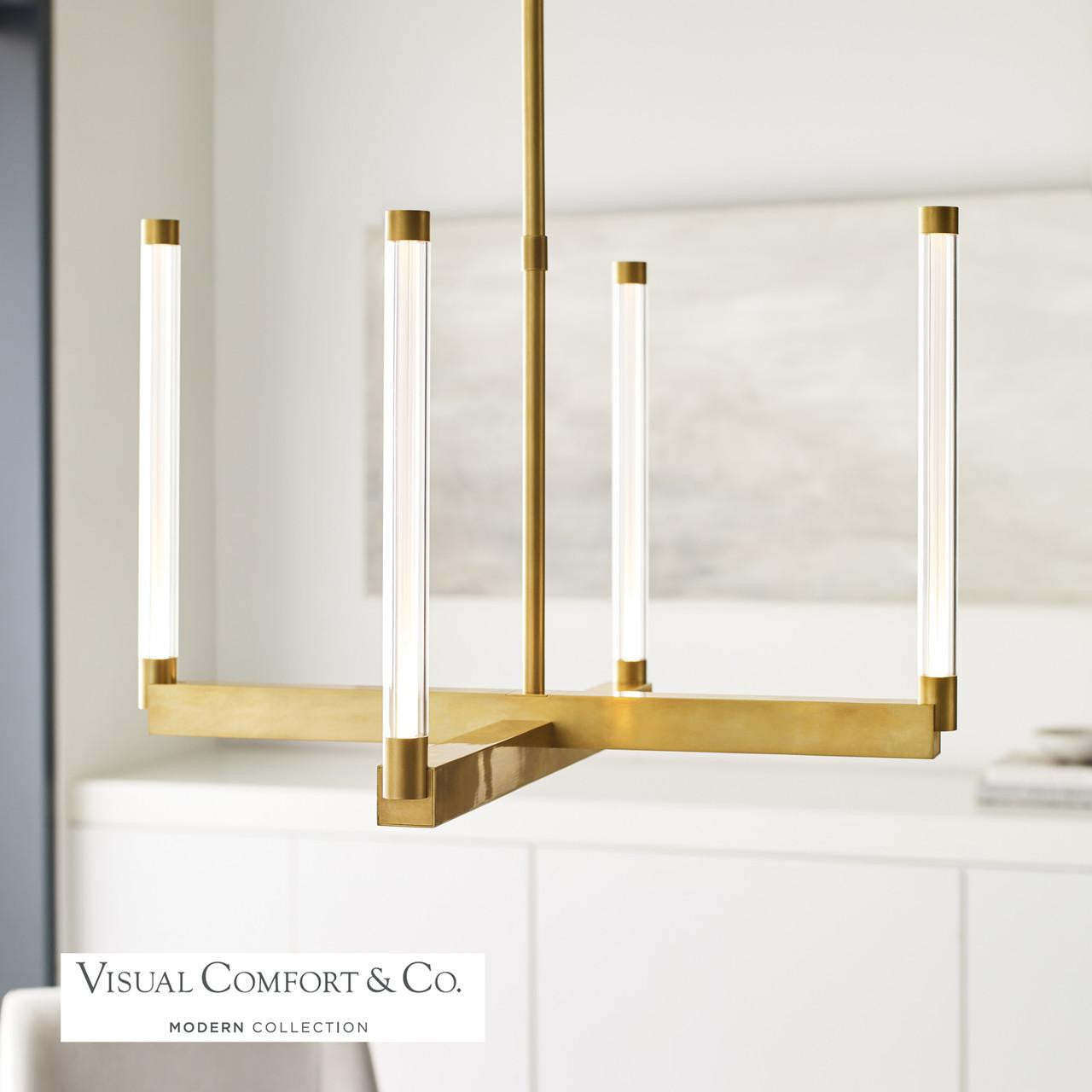 Phobos Medium Chandelier, 4-Light, LED, Natural Brass, 24"W (700PHB24NB-LED927 70PGAN3)