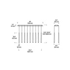 Pylon Ceiling Chandelier, 18-Light, LED, Natural Brass, 43.2"L (700TRSPPYL18TNB-LED930120 70PGDL3)