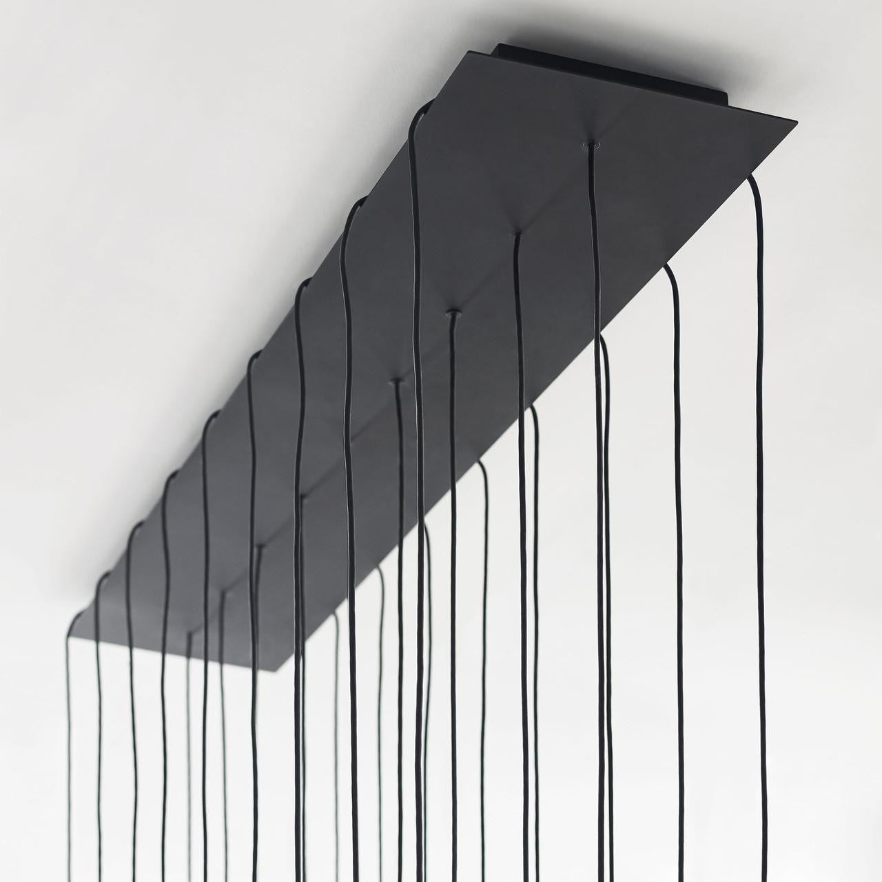 Pylon Ceiling Chandelier, 27-Light, LED, Nightshade Black, 43.2"L (700TRSPPYL27TB-LED930120 70PGDL5)