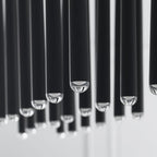 Pylon Ceiling Chandelier, 27-Light, LED, Nightshade Black, 43.2"L (700TRSPPYL27TB-LED930120 70PGDL5)