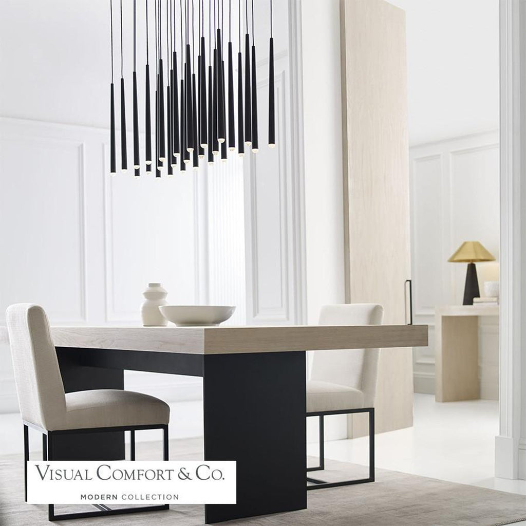 Pylon Ceiling Chandelier, 27-Light, LED, Nightshade Black, 43.2"L (700TRSPPYL27TB-LED930277 70PGDL6)