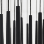 Pylon Ceiling Chandelier, 27-Light, LED, Nightshade Black, 43.2"L (700TRSPPYL27TB-LED930277 70PGDL6)