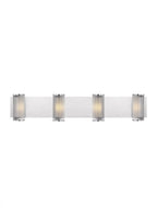 The Esfera X-Large Damp Rated 4-Light Integrated Dimmable LED Wall Sconce in Nightshade Black, Visual Comfort & Co. Modern Collection KWWS10227CB 70PKG5J