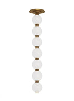 Perle Pendant, 1-Light, LED, Polished Nickel, 26.2"H (SLPD22627NR 70PKH60)