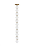 Perle Pendant, 1-Light, LED, Natural Brass, 38.9"H (SLPD22927NBS 70PKH6V)