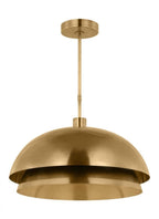 The Shanti Ceiling Pendant, 1-Light, LED, Natural Brass, 20.5"W (SLPD13427NB 70PKJ51)