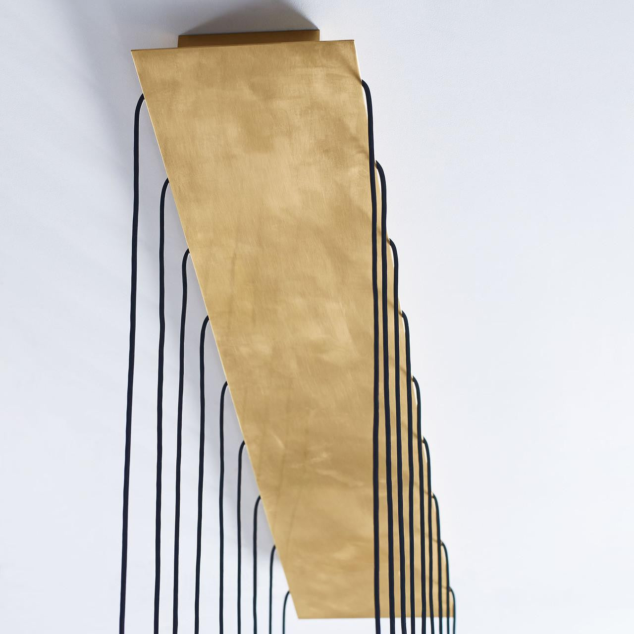 Turret Ceiling Chandelier, 18-Light, LED, Natural Brass, 44.5"L (700TRSPTRT18TNB-LED930277 70PGDLK)