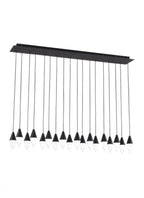 Turret Ceiling Chandelier, 18-Light, LED, Nightshade Black, 44.5"L (700TRSPTRT18TB-LED930277 70PGDLH)