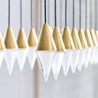 Turret Light Chandelier, 18-Light, LED, Natural Brass, 44.5"L (700TRSPTRT18TNB-LED930120 70PGDLJ)