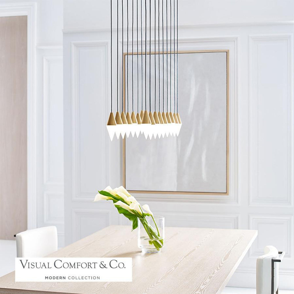 Turret Light Chandelier, 18-Light, LED, Natural Brass, 44.5"L (700TRSPTRT18TNB-LED930120 70PGDLJ)