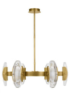 Wythe Medium Chandelier, 6-Light, LED, Plated Brass, 30"W (700WYT6MBR-LED927 70PGEH3)