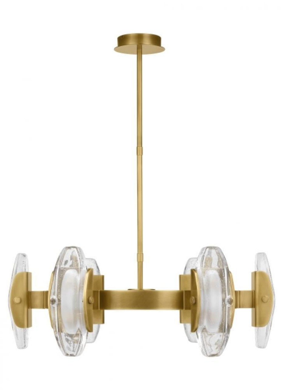 Wythe Medium Chandelier, 6-Light, LED, Plated Brass, 30"W (700WYT6MBR-LED927 70PGEH3)