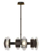 Langston Large Chandelier, 12-Light, LED, Plated Brass, 46.6"L (700LGSN46BR-LED927 70PGJEG)