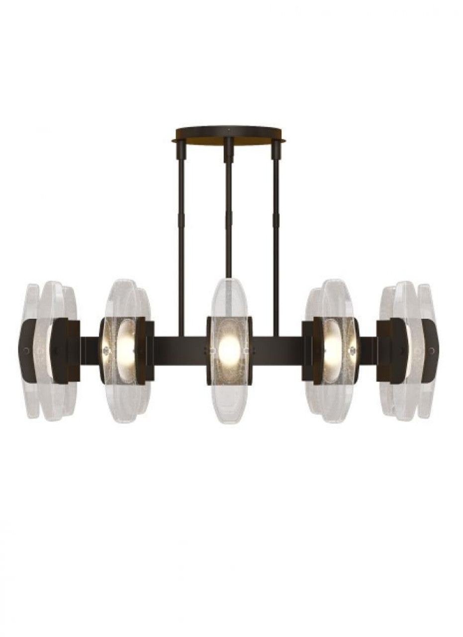 Phobos Large Linear Chandelier, 1-Light, LED, Dark Bronze, 66"L (700LSPHB68BZ-LED927 70PGJFR)