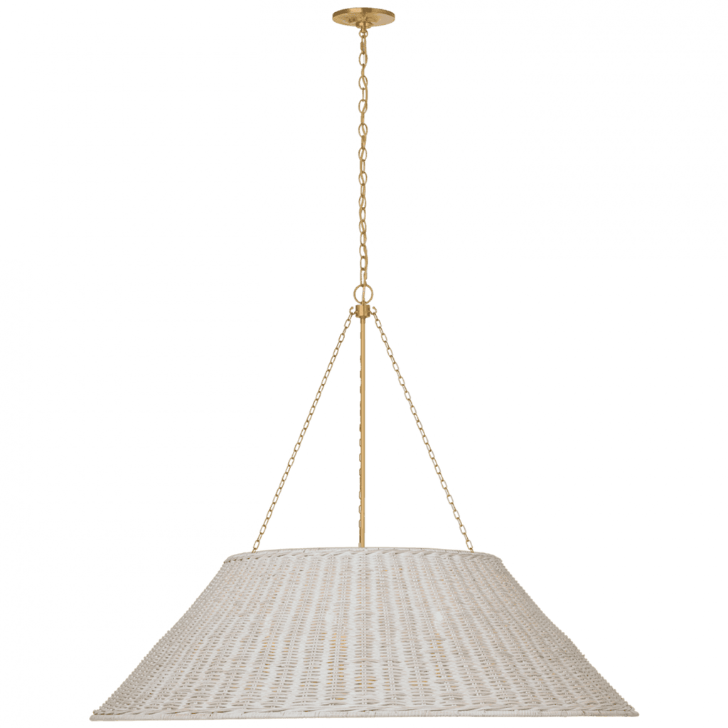 Cara Large Sculpted Pendant - Natural Brass