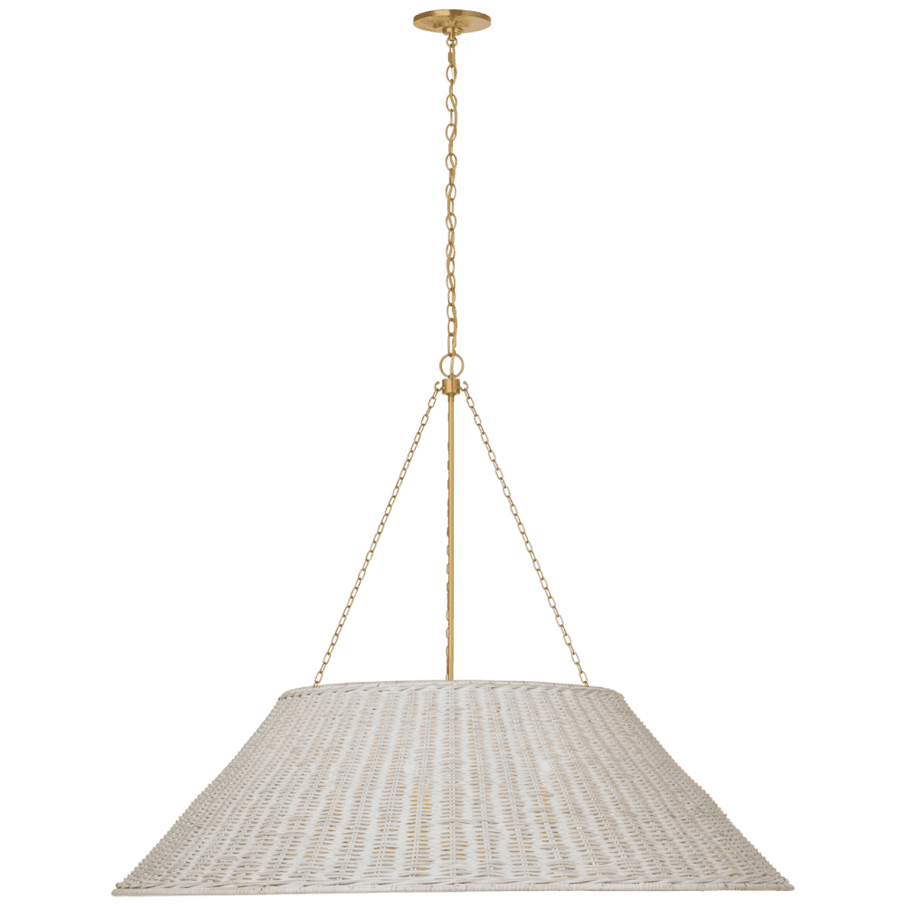 Cara Large Sculpted Pendant - Natural Brass