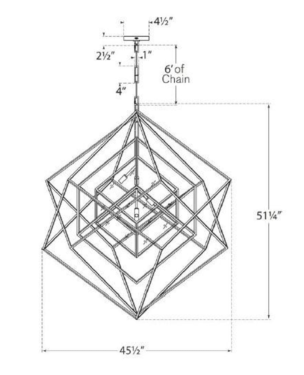 Cubist Large Chandelier