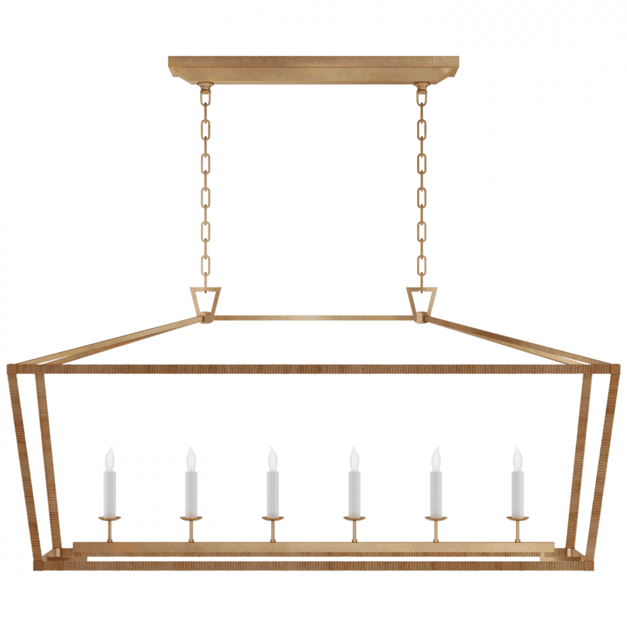 Darlana Large Rattan Wrapped Linear Lantern