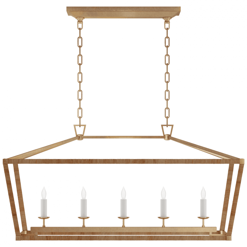 Darlana Medium Rattan Wrapped Linear Lantern