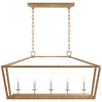 Darlana Medium Rattan Wrapped Linear Lantern